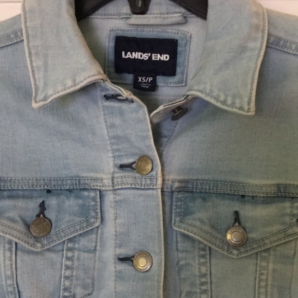 Lands End denim jean jacket size XS petite - Picture 2 of 3
